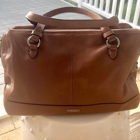 Coach Handbags - Coach Katheryn Triple Zipper Pebbled Leather Bag